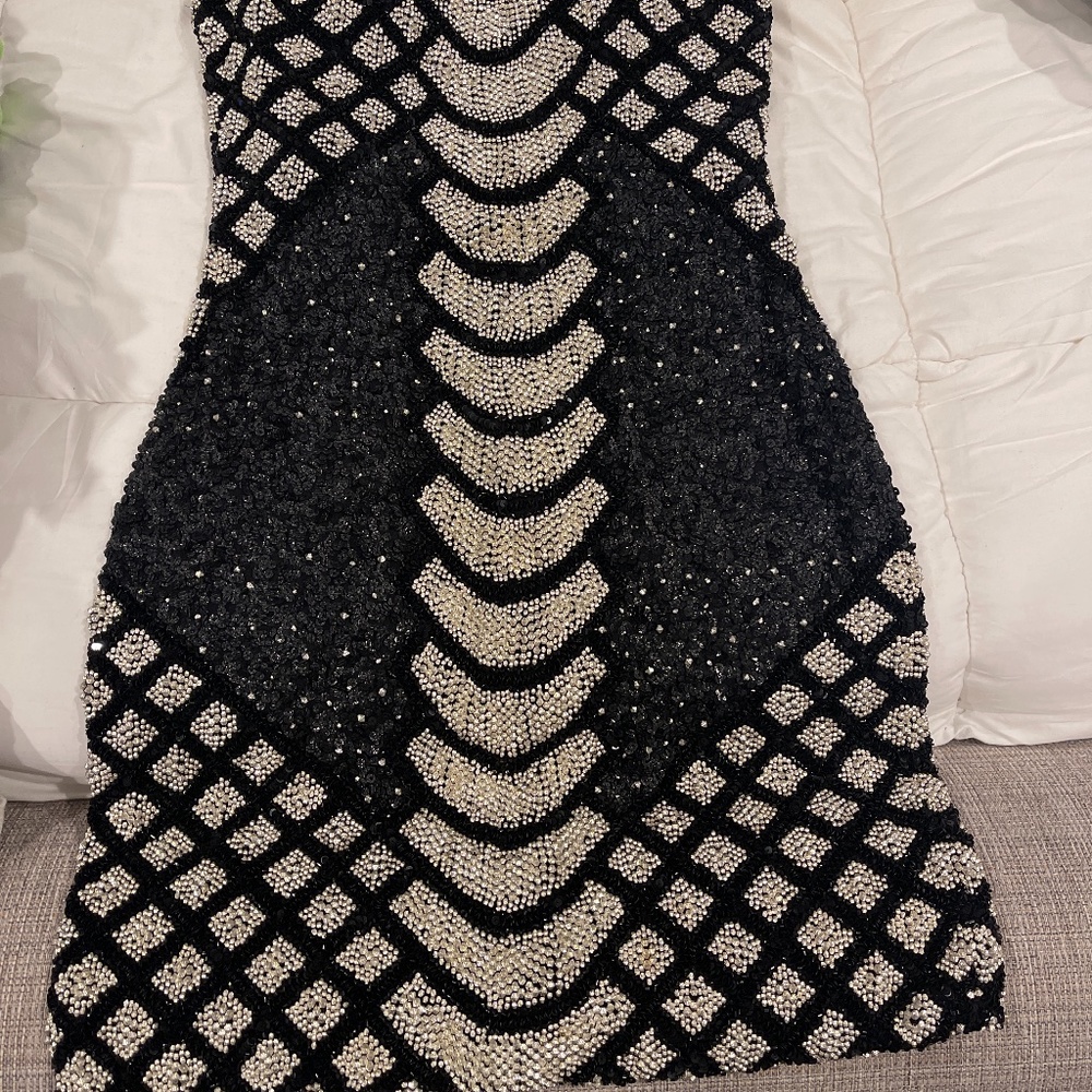 Beaded strapless dress